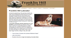 Desktop Screenshot of franklinhilllabrador.com